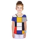 Composition A By Piet Mondrian Kids  One Piece Tee View1