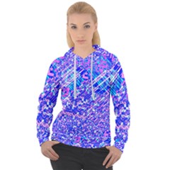 Root Humanity Bar And Qr Code Combo In Purple And Blue Women s Overhead Hoodie by WetdryvacsLair