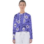 Folk flowers pattern  Women s Slouchy Sweat