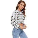 Hearts And Pearls For Love And Plants For Peace Women s Lightweight Cropped Hoodie View3