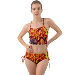 Fire-burn-charcoal-flame-heat-hot Mini Tank Bikini Set