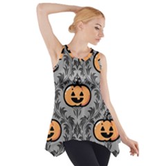 Pumpkin Pattern Side Drop Tank Tunic by NerdySparkleGoth