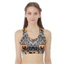 Pumpkin Pattern Sports Bra with Border View1
