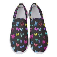 Bows On Black Women s Slip On Sneakers by Daria3107