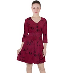 4486f66e-bfab-474a-accc-b3100c9fd718 Quarter Sleeve Ruffle Waist Dress by SychEva