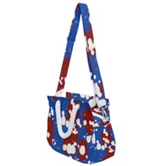 Splatter Rope Handles Shoulder Strap Bag