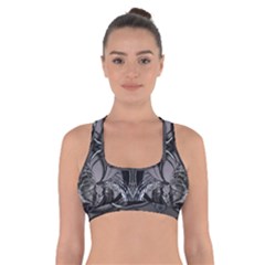 Lunar Phases Cross Back Sports Bra by MRNStudios