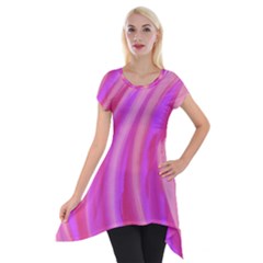 Peppermint  Short Sleeve Side Drop Tunic