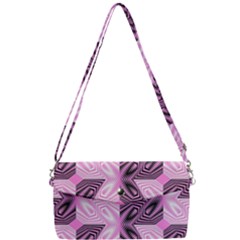 Abstract Removable Strap Clutch Bag