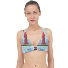 New-york-usa-liberty-landmark Classic Banded Bikini Top by Sudhe