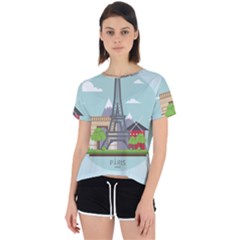 Paris-france-french-europe-travel Open Back Sport Tee