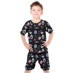 Pastel Goth Witch Kids  Tee And Shorts Set by NerdySparkleGoth