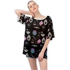 Pastel Goth Witch Oversized Chiffon Top