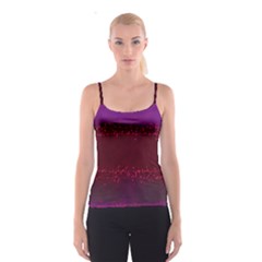 Red Splashes On Purple Background Spaghetti Strap Top by SychEva