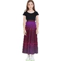Red Splashes On Purple Background Kids  Flared Maxi Skirt View1