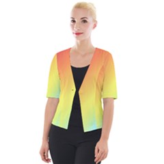 Rainbow Gradient  Cropped Button Cardigan by Dazzleway