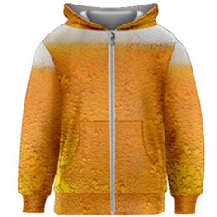Beer Bubbles Pattern Kids  Zipper Hoodie Without Drawstring by Sudhe