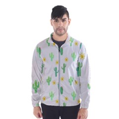 Green Cacti With Sun Men s Windbreaker by SychEva