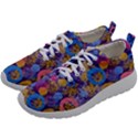 Multicolored Splashes And Watercolor Circles On A Dark Background Mens Athletic Shoes View2