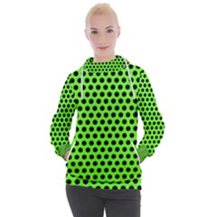 Metallic Mesh Screen-green Women s Hooded Pullover by impacteesstreetweareight