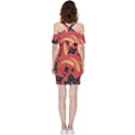 Folk flowers pattern Floral surface design Seamless pattern Shoulder Frill Bodycon Summer Dress View4