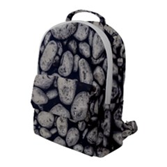 White Rocks Close Up Pattern Photo Flap Pocket Backpack (large)
