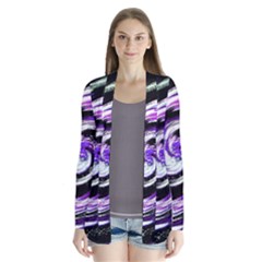 Canvas-acrylic-digital-design Drape Collar Cardigan