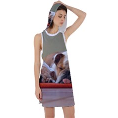 2 Sleeping Bulldogs Racer Back Hoodie Dress by SomethingForEveryone