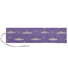 Pug Dog On A Cloud Roll Up Canvas Pencil Holder (l) by SychEva