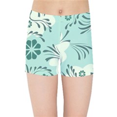 Folk Flowers Pattern  Kids  Sports Shorts by Eskimos