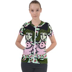 Wicked Witch Wall Short Sleeve Zip Up Jacket by snowwhitegirl