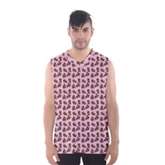 Cute Deer Pattern Pink Men s Basketball Tank Top by snowwhitegirl