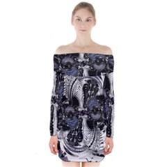 Twin Migraines Long Sleeve Off Shoulder Dress by MRNStudios
