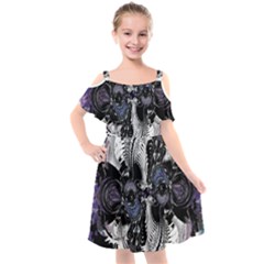 Twin Migraines Kids  Cut Out Shoulders Chiffon Dress by MRNStudios