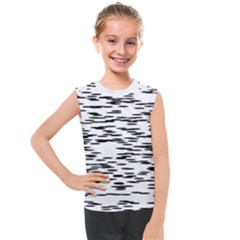 Black And White Abstract Pattern, Ovals Kids  Mesh Tank Top by Casemiro