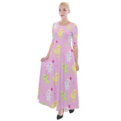 Pastel Adventure Half Sleeves Maxi Dress by thePastelAbomination