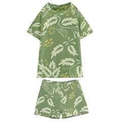 Folk Flowers Pattern Floral Surface Design Seamless Pattern Kids  Swim Tee And Shorts Set by Eskimos