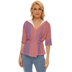 Pink Purple Power Lightweight Drawstring Hooded Top