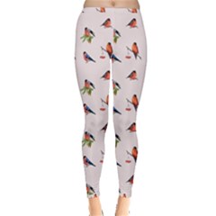 Bullfinches Sit On Branches Inside Out Leggings by SychEva