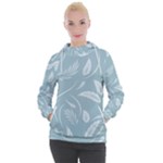 Folk flowers pattern Floral surface design Seamless pattern Women s Hooded Pullover