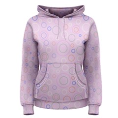 Multicolored Circles On A Pink Background Women s Pullover Hoodie by SychEva