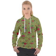 Red Cherries Athletes Women s Overhead Hoodie by SychEva