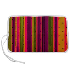 Warped Stripy Dots Pen Storage Case (m) by essentialimage365