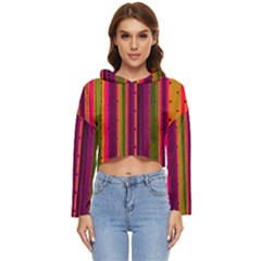 Warped Stripy Dots Women s Lightweight Cropped Hoodie by essentialimage365