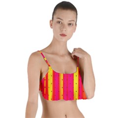 Warped Stripy Dots Layered Top Bikini Top 