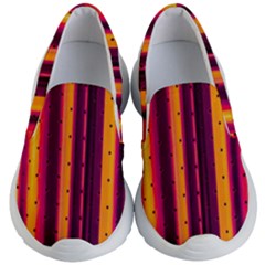 Warped Stripy Dots Kids Lightweight Slip Ons by essentialimage365
