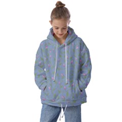 Curly Flowers Kids  Oversized Hoodie by SychEva