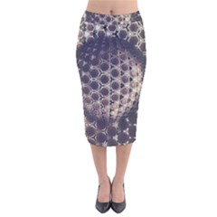 Trypophobia Velvet Midi Pencil Skirt by MRNStudios