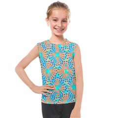 Illusion Waves Pattern Kids  Mesh Tank Top