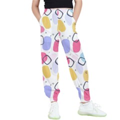 Abstract Multicolored Shapes Kids  Elastic Waist Pants by SychEva